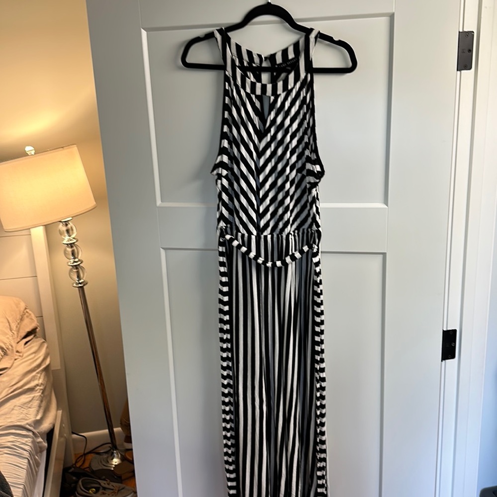 Black and white striped maxi dress from lane Bryant